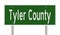 Road sign for Tyler County