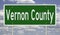 Road sign for Vernon County