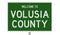 Road sign for Volusia County