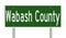 Road sign for Wabash County