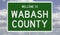 Road sign for Wabash County