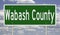 Road sign for Wabash County