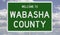 Road sign for Wabasha County