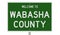 Road sign for Wabasha County