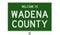 Road sign for Wadena County