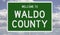 Road sign for Waldo County