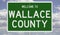 Road sign for Wallace County