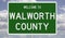 Road sign for Walworth County