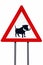 Road sign warning of Warthogs - Isolated