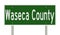 Road sign for Waseca County