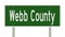 Road sign for Webb County