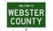 Road sign for Webster County