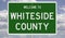 Road sign for Whiteside County