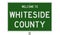 Road sign for Whiteside County