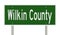 Road sign for Wilkin County