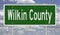 Road sign for Wilkin County