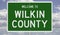 Road sign for Wilkin County