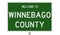 Road sign for Winnebago County