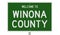 Road sign for Winona County