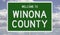 Road sign for Winona County