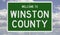 Road sign for Winston County