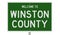 Road sign for Winston County