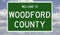 Road sign for Woodford County