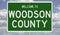 Road sign for Woodson County