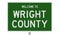 Road sign for Wright County