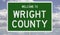 Road sign for Wright County