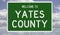 Road sign for Yates County