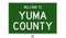Road sign for Yuma County