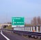 road signal on the motorway with text Firenze and Orvieto Town