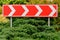 Road signs in the city, road signs close up, road signs are important in traffic turn direction sign