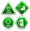 Road signs eco drive. Green eco icon.