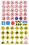 Road signs icons. Vector illustration.