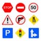 Road signs set