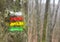 Road signs for walkers in the forest of the Aiako Harriak natural park