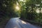 Road in Silesian Beskids in Poland