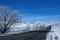 Road in snow forest