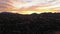 Road In Sonoita Arizona, USA, Under The Dramatic Summer Sunset.- aerial drone shot