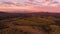 Road In Sonoita Arizona, USA, Under The Dramatic Summer Sunset.- aerial drone shot