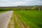 Road in the spring countryside