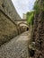 Road with stones, for a romantic walk with historical charm