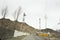 Road and street for people and foreigner travelers use to Shanti Stupa on a hilltop in Chanspa winter season at Leh Ladakh