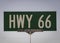 Road/street sign Highway 66 Arizona