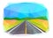 Road summer landscape abstraction vector