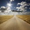 Road in summery countryside