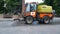 Road sweeper, special modern cleaning car and vacuum cleaner rubbish