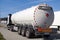 Road tanker designed for the carriage of dangerous substances for the environment. Truck with a specialist semi-trailer